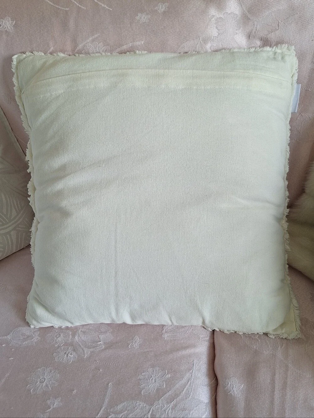 Coastal Collection Beaded Starfish Accent Pillow Beach Ocean Decor off-white 19